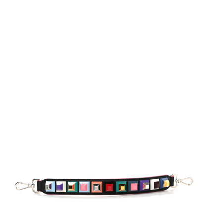 Fendi Vitello Dolce Plexiglass Studded Mini Strap You Black Multicolor 1 of 4