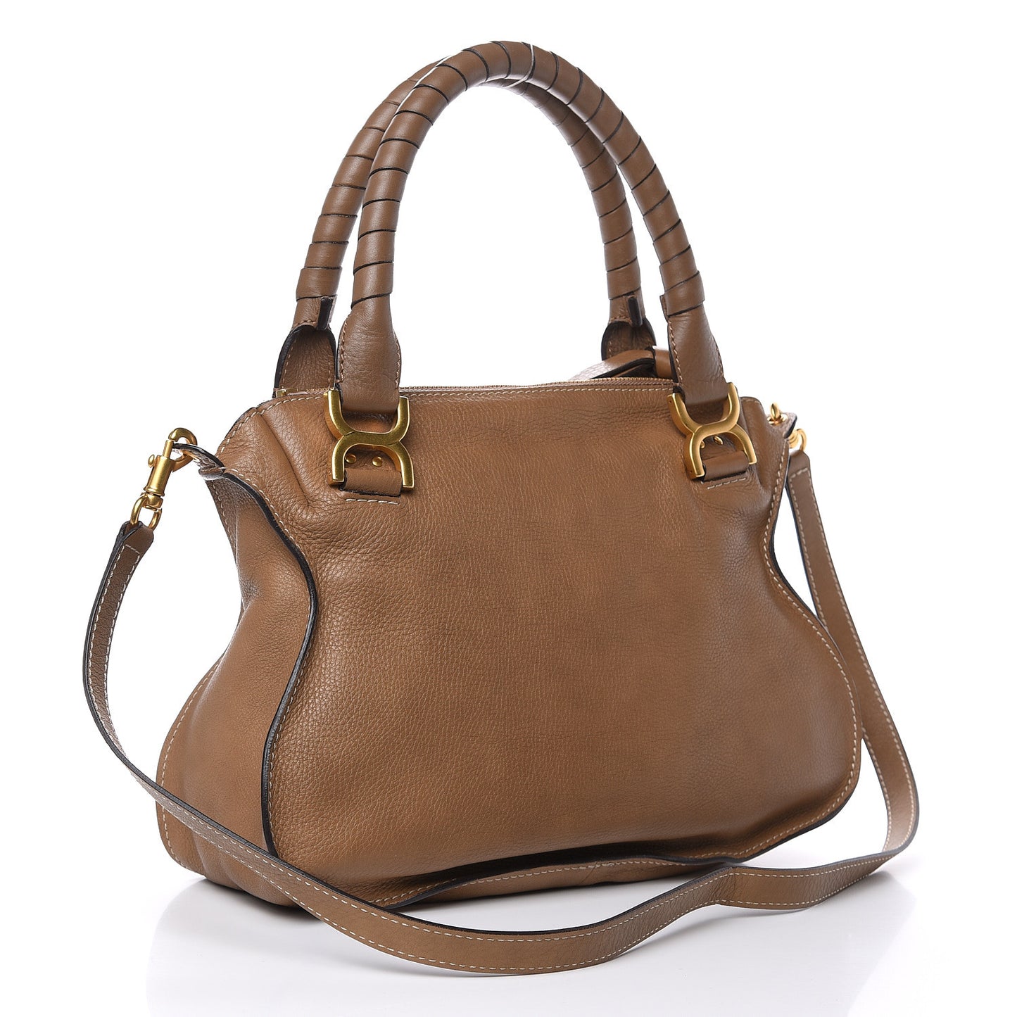 Calfskin Medium Marcie Satchel Nut