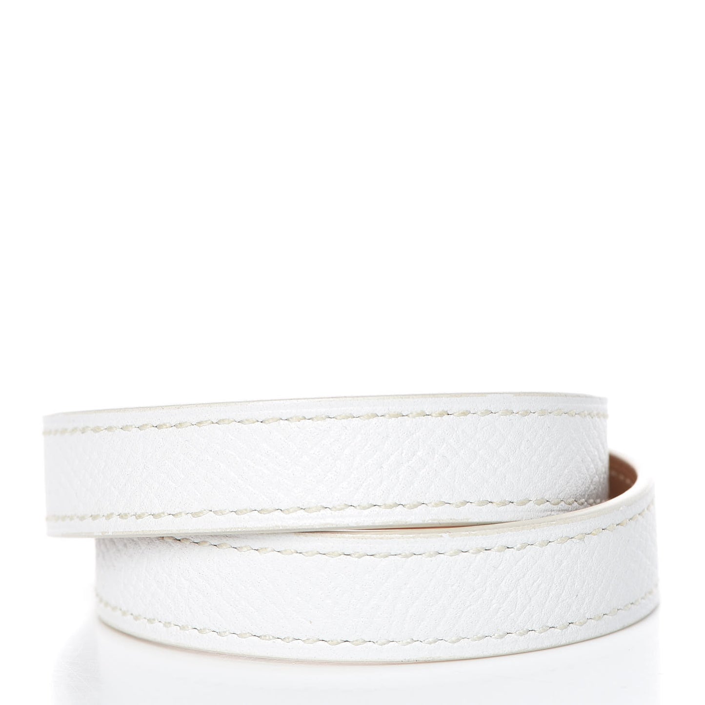 Epsom Kelly Double Tour Bracelet S White