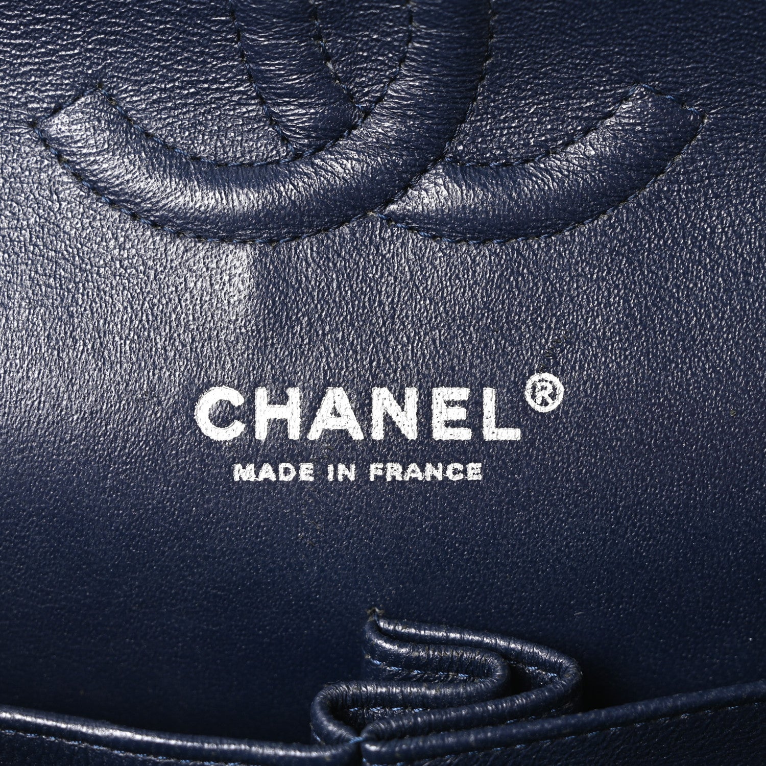 Chanel Lambskin Quilted Medium Double Flap Navy 6 of 10