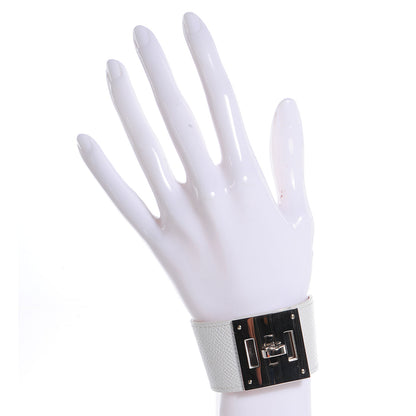 Hermes Epsom Kelly Dog Bracelet White 2 of 7