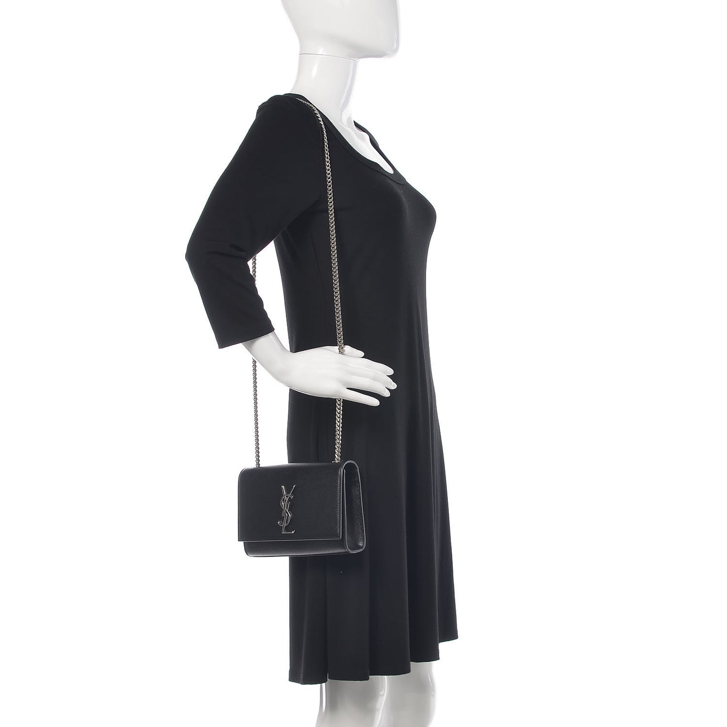 Grain De Poudre Small Monogram Kate Satchel Black