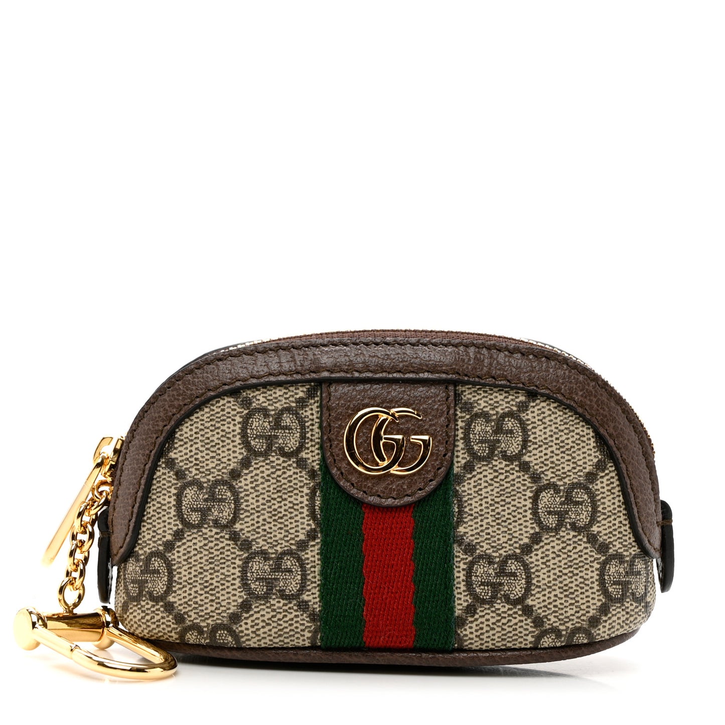 GG Supreme Monogram Web Ophidia Dome Key Pouch Beige New Acero