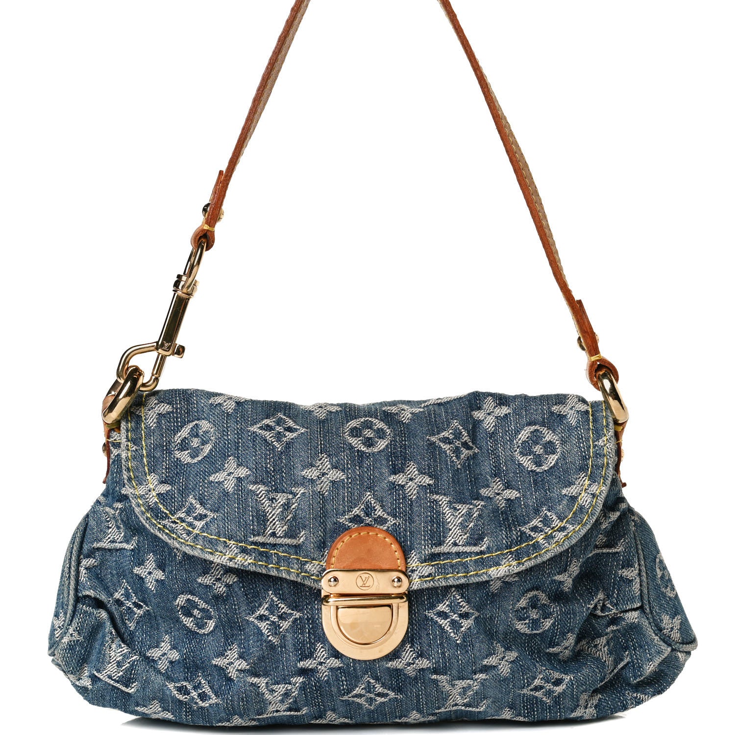 Louis Vuitton Monogram Denim Mini Pleaty Blue 7 of 10