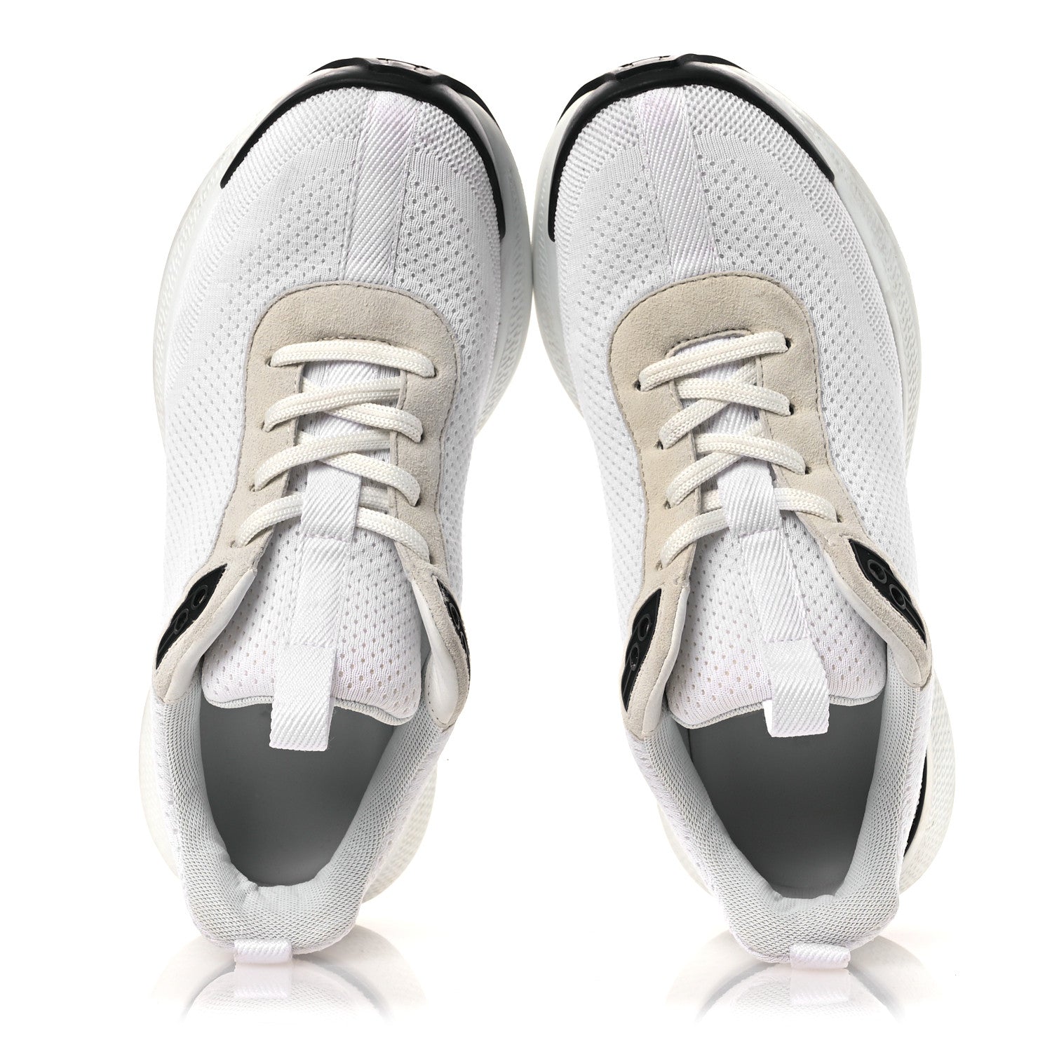 Hermes Technical Knit Suede Heros Sneakers 37.5 White 2 of 15