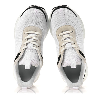 Hermes Technical Knit Suede Heros Sneakers 37.5 White 2 of 15