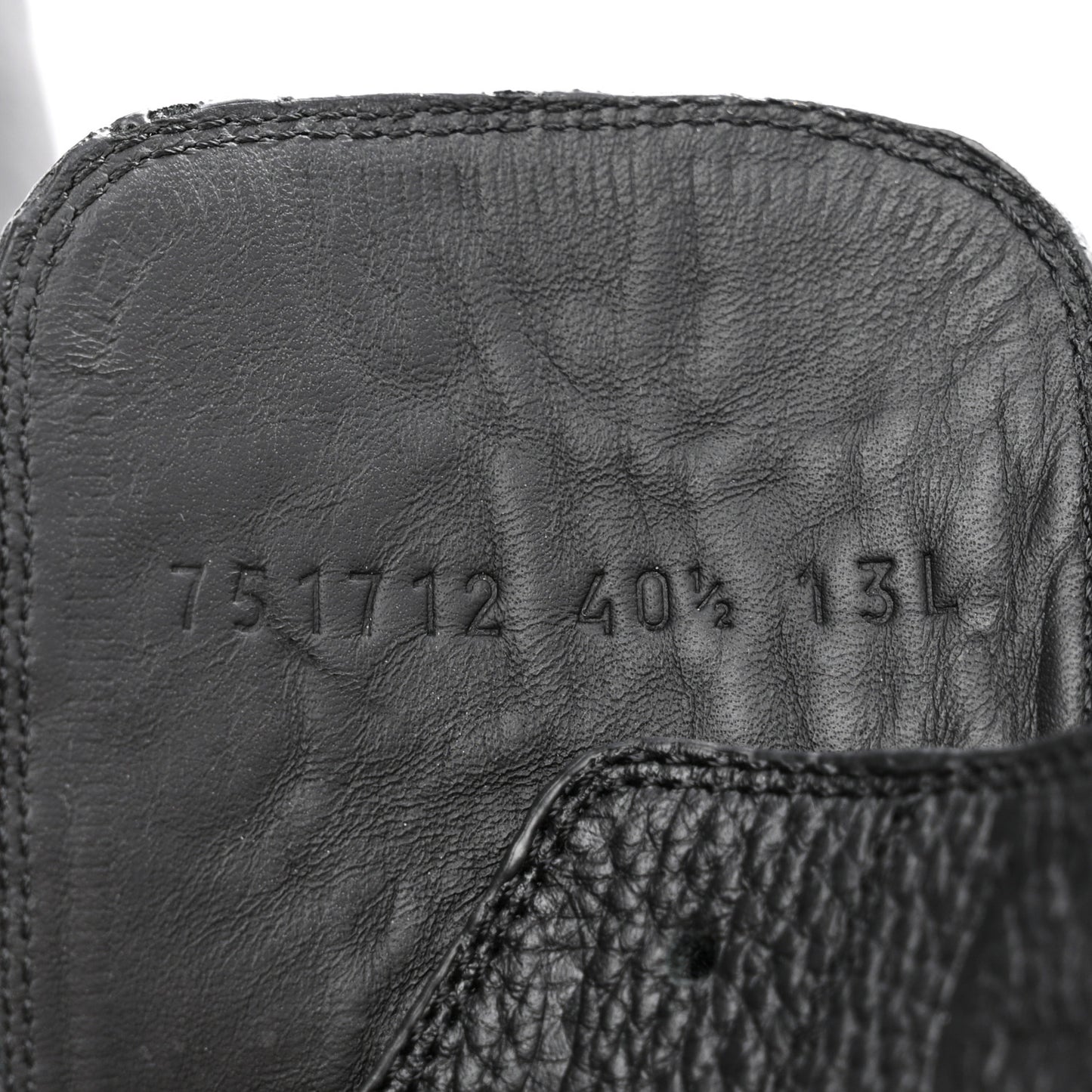Calfskin Embossed Monogram Lace Up Ankle Boots 40.5 Black