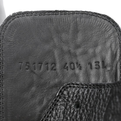 Gucci Calfskin Embossed Monogram Lace Up Ankle Boots 40.5 Black 8 of 8