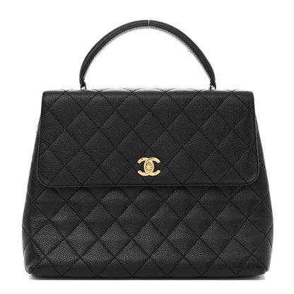 Chanel Caviar Quilted Jumbo Kelly Flap Black 1 of 13
