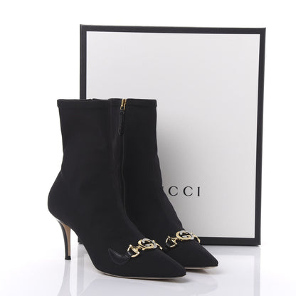 Gucci Stretch Fabric Calfskin Zumi Sock Boots 38 Black 8 of 8