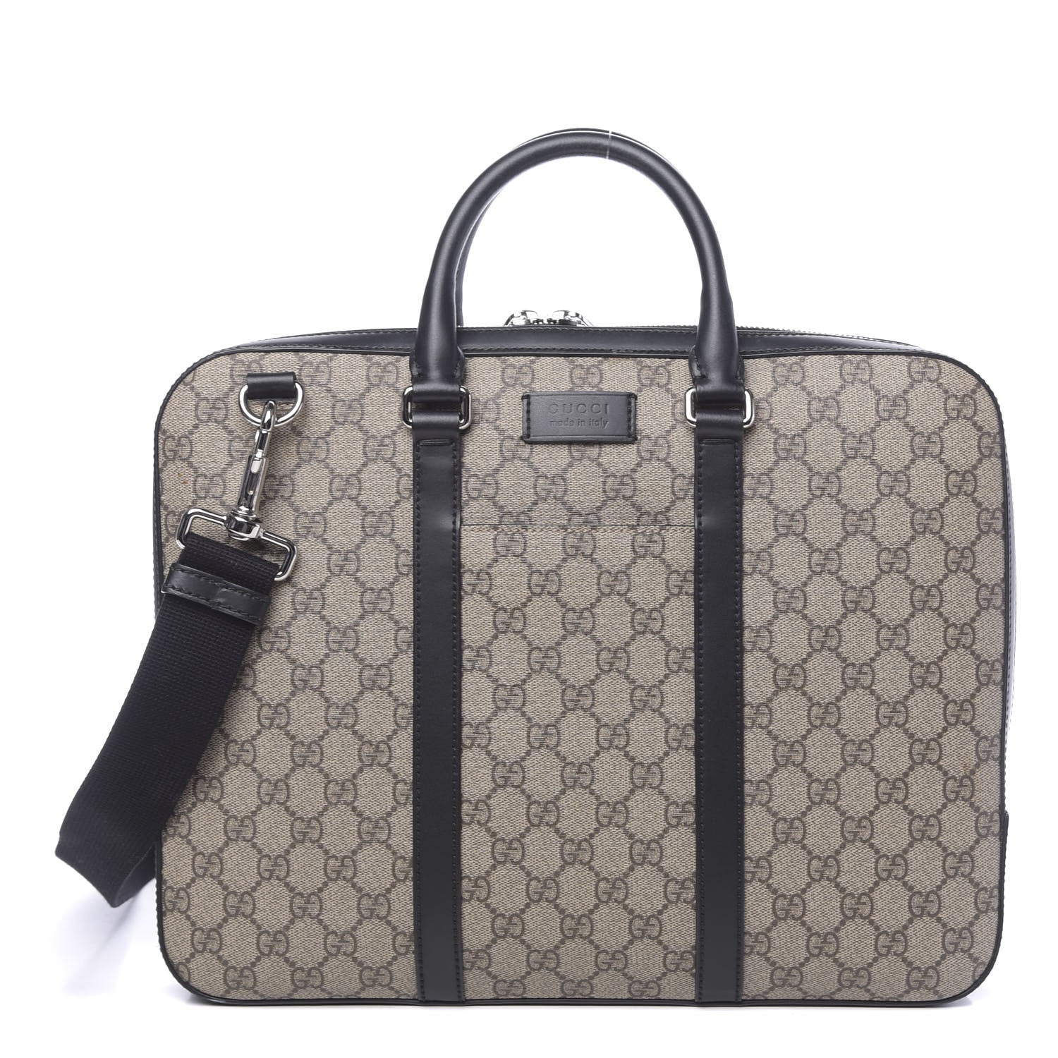 Gucci GG Supreme Monogram Briefcase Black 1 of 11