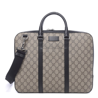 Gucci GG Supreme Monogram Briefcase Black 1 of 11