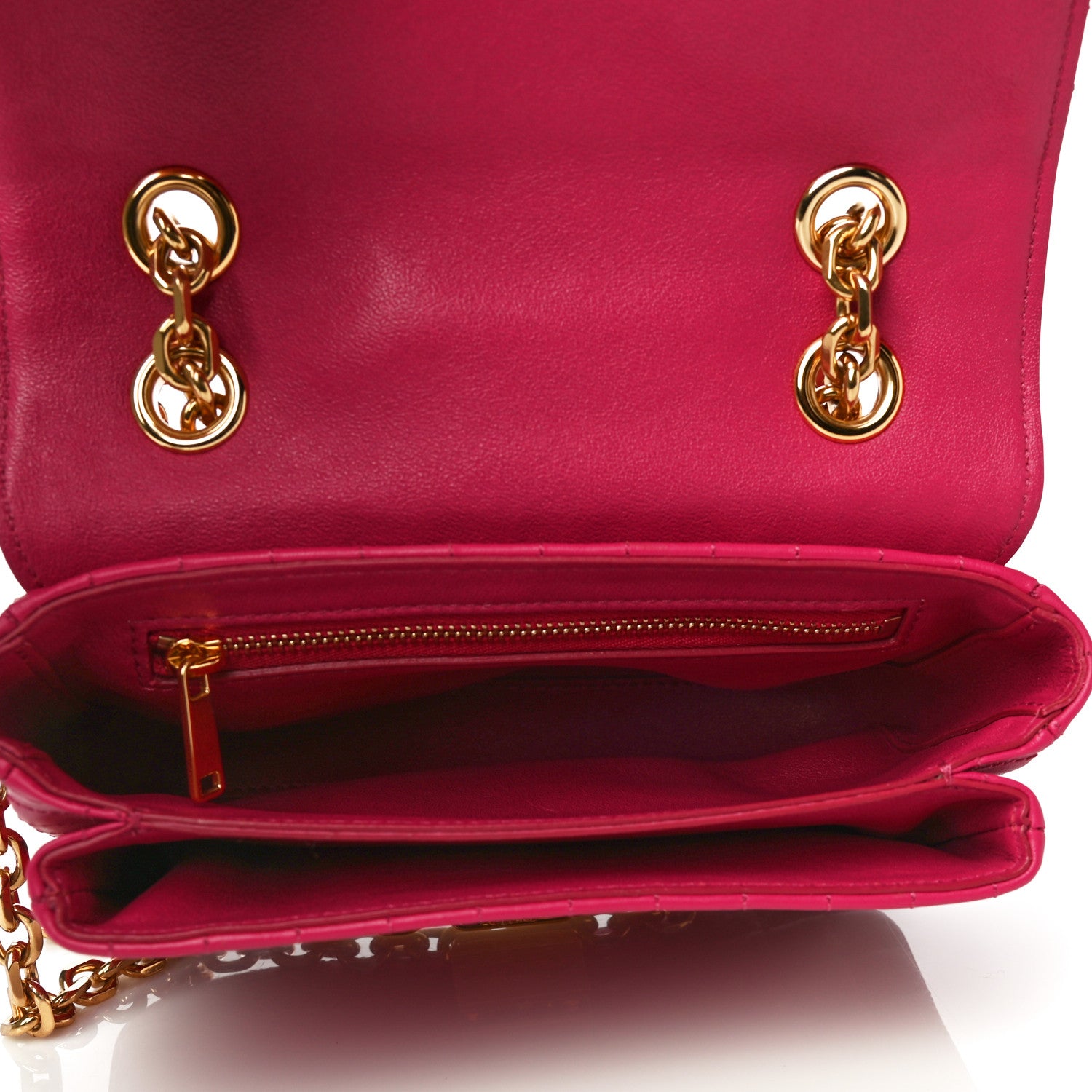 Celine Calfskin Quilted Small C Bag Pink 5 of 12