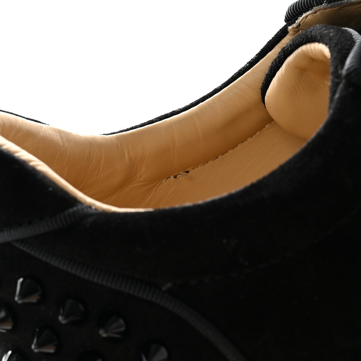 Veau Velours Spikes Womens Vieira Flat Sneakers 37 Black