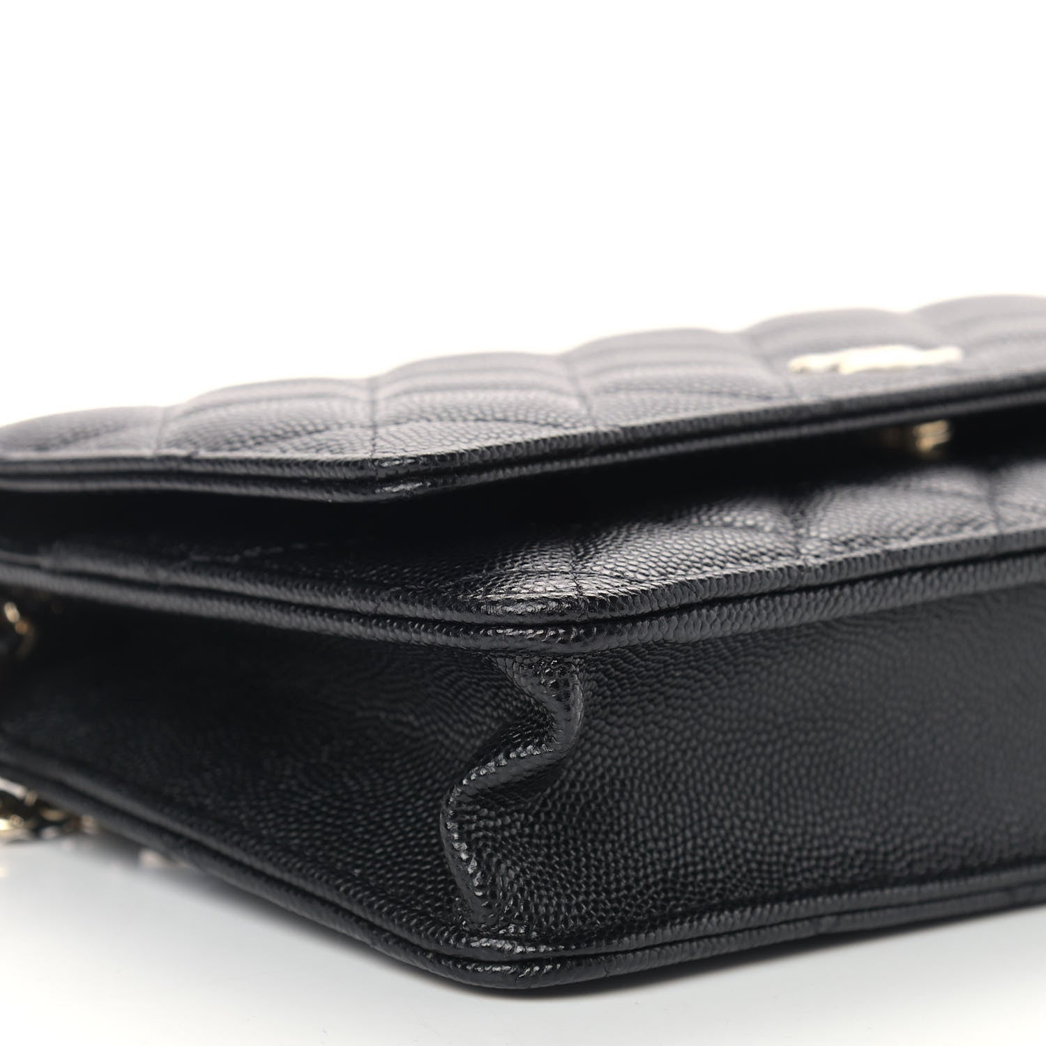 Chanel Caviar Quilted Wallet With Charms On Chain WOC Black 9 of 10