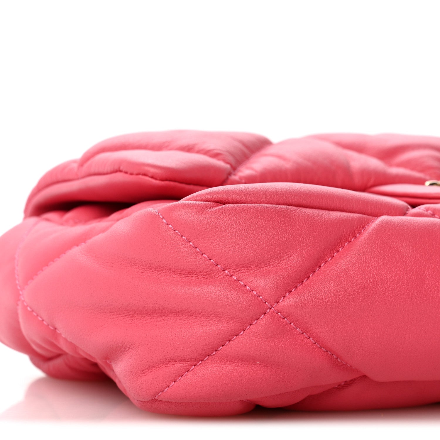 Chanel Calfskin Quilted Medium Bubbly Flap Pink 9 of 13