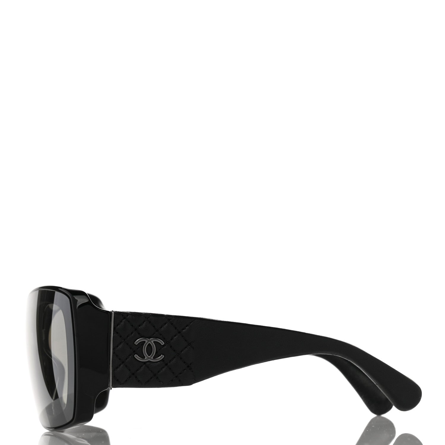 Chanel Lambskin Shield Quilted Sunglasses 71267 Black 3 of 9