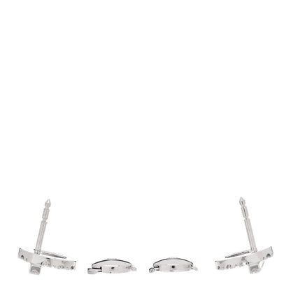 Hermes 18K White Gold Diamond Finesse Earrings 3 of 5
