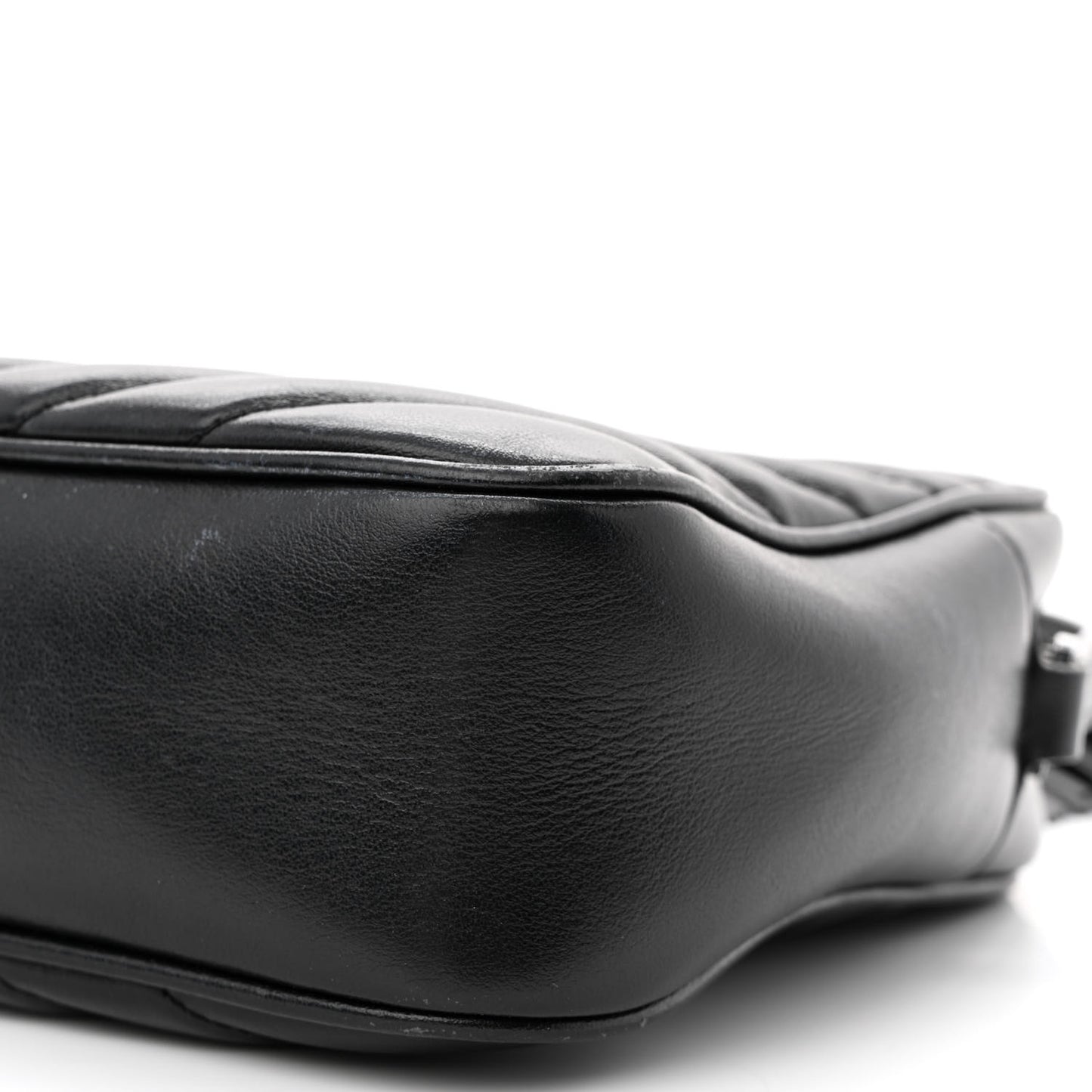 Calfskin Matelasse Monogram Monochrome Lou Camera Bag Black