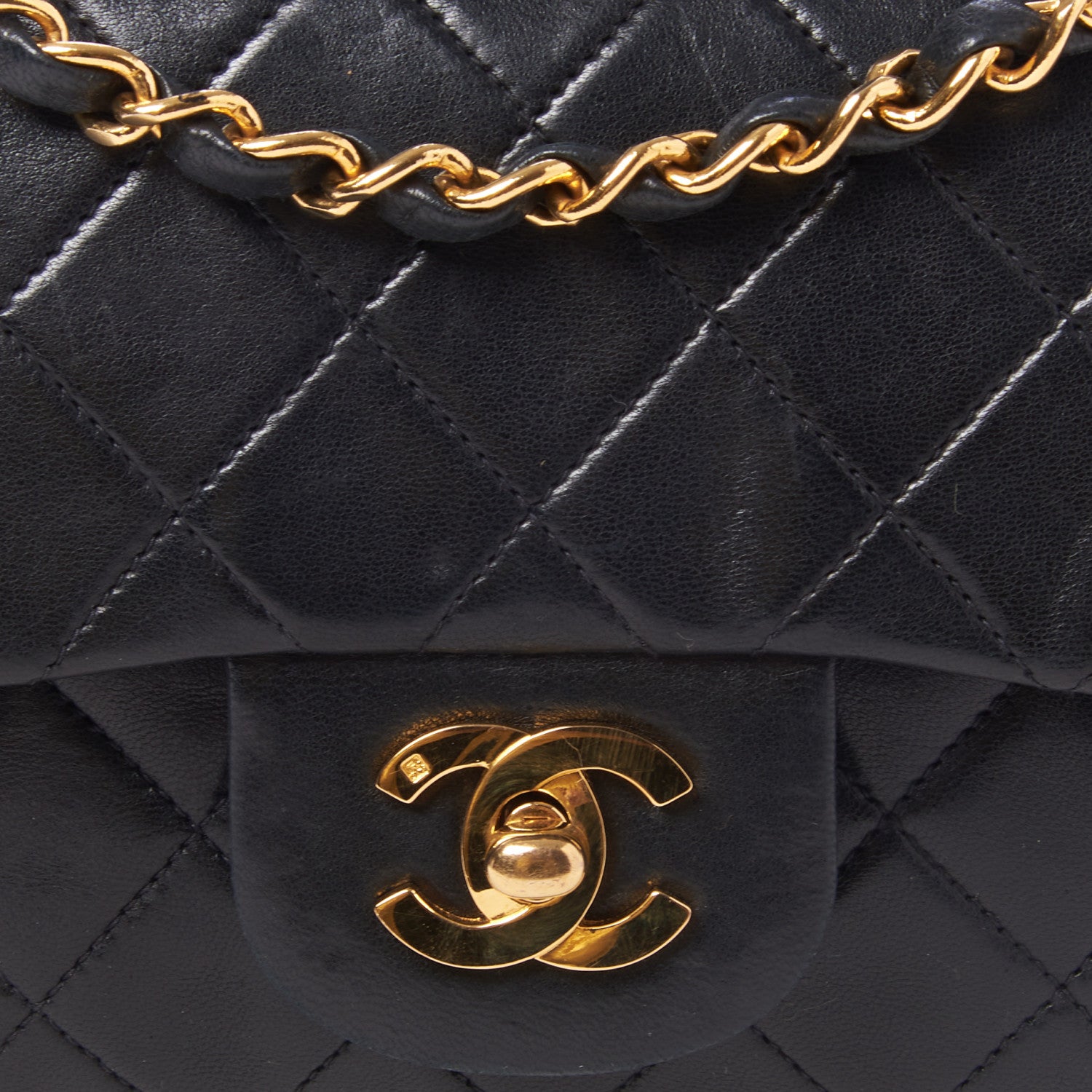 Chanel Lambskin Quilted Small Double Flap Black 7 of 10