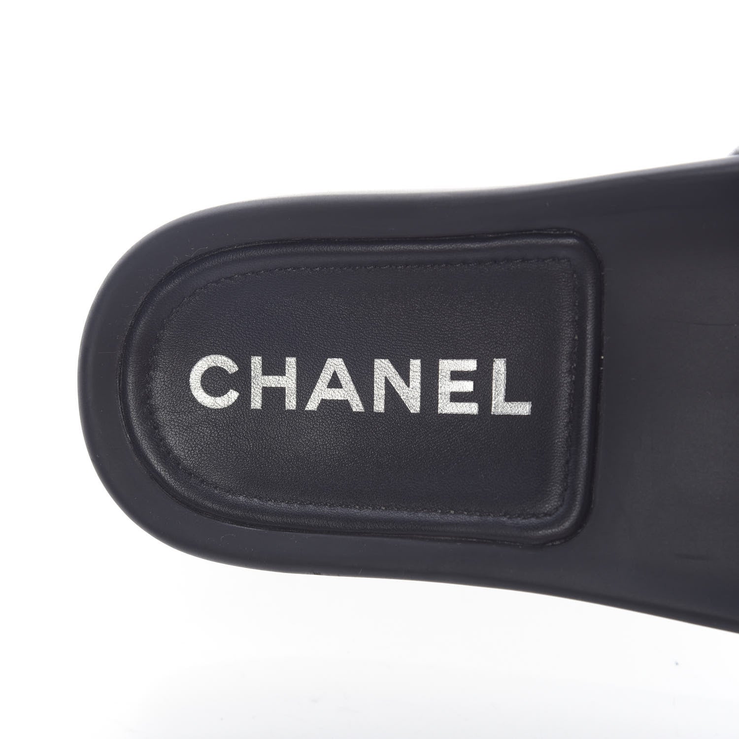 Chanel Lambskin Quilted CC Mules Sandals 39 Black 7 of 9