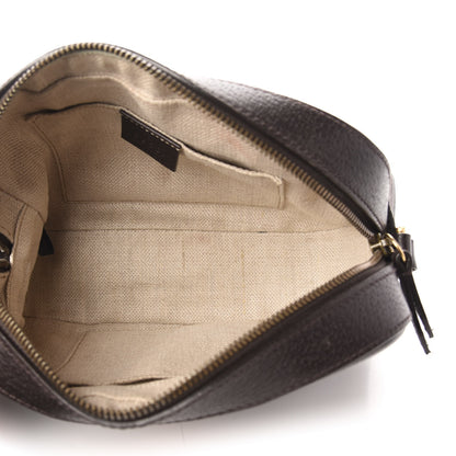 Gucci Textured Calfskin Web Small Webby Bee Shoulder Bag Brown Coffee 5 of 12