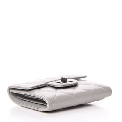 Chanel Aged Calfskin Quilted Reissue Compact Wallet Grey 4 of 13