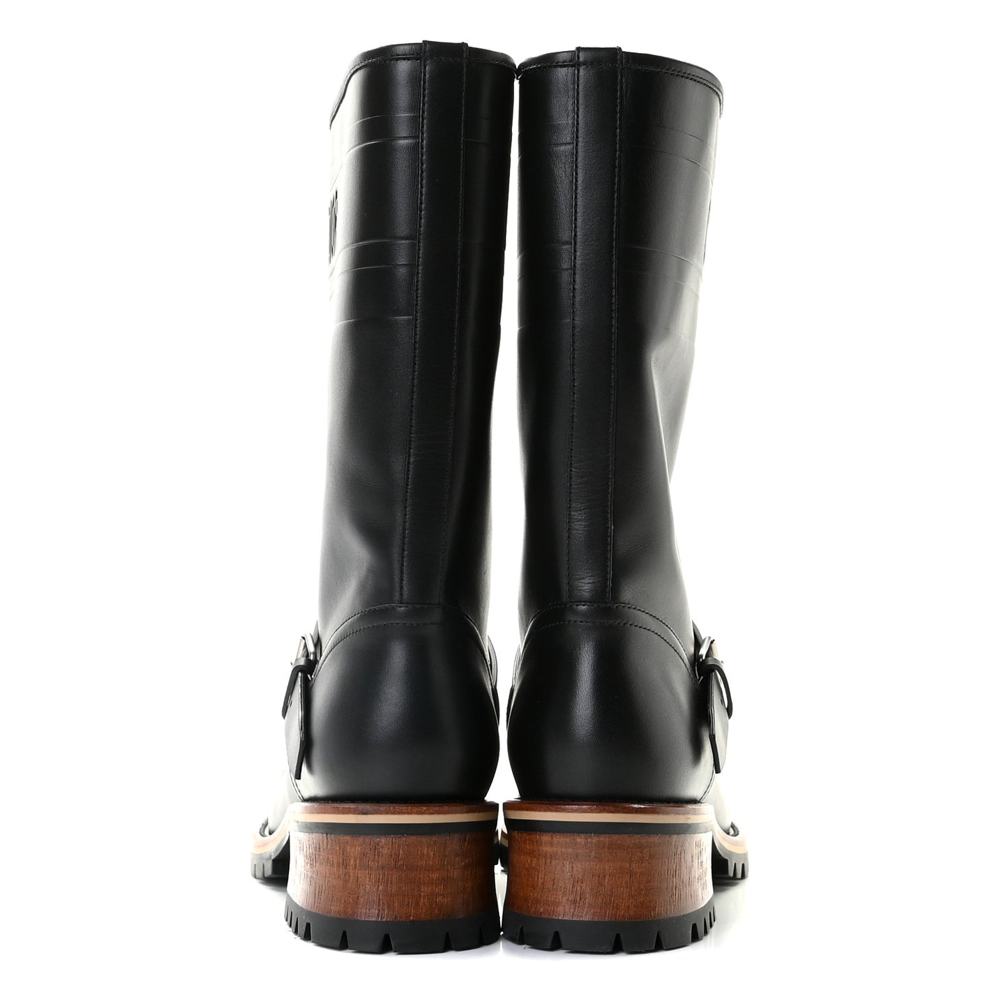 Calfskin Embossed Dior Quest 35mm Biker Boots 40 Black