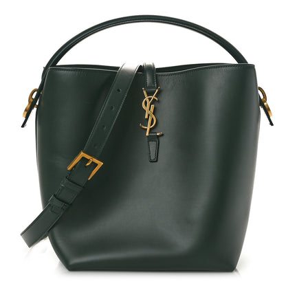Saint Laurent Shiny Calfskin Le 37 Bucket Bag Vert Fonce 1 of 11