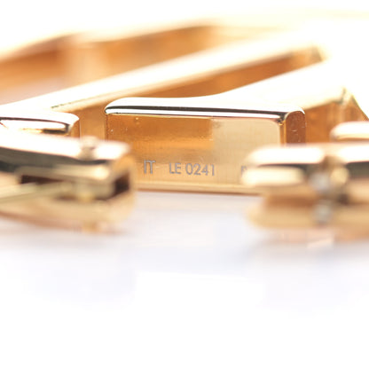 Louis Vuitton Metal Louise Hoop Earrings Gold 5 of 6