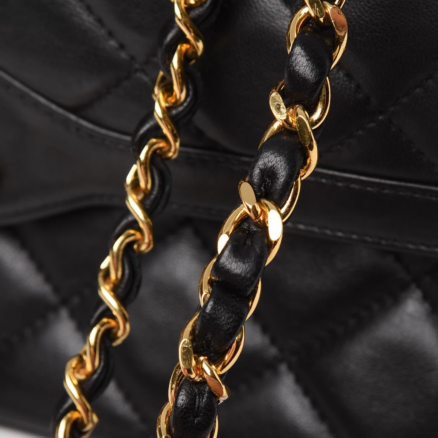 Chanel Lambskin Quilted Medium Double Flap Black 15 of 16