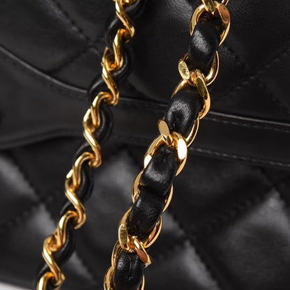 Chanel Lambskin Quilted Medium Double Flap Black 15 of 16