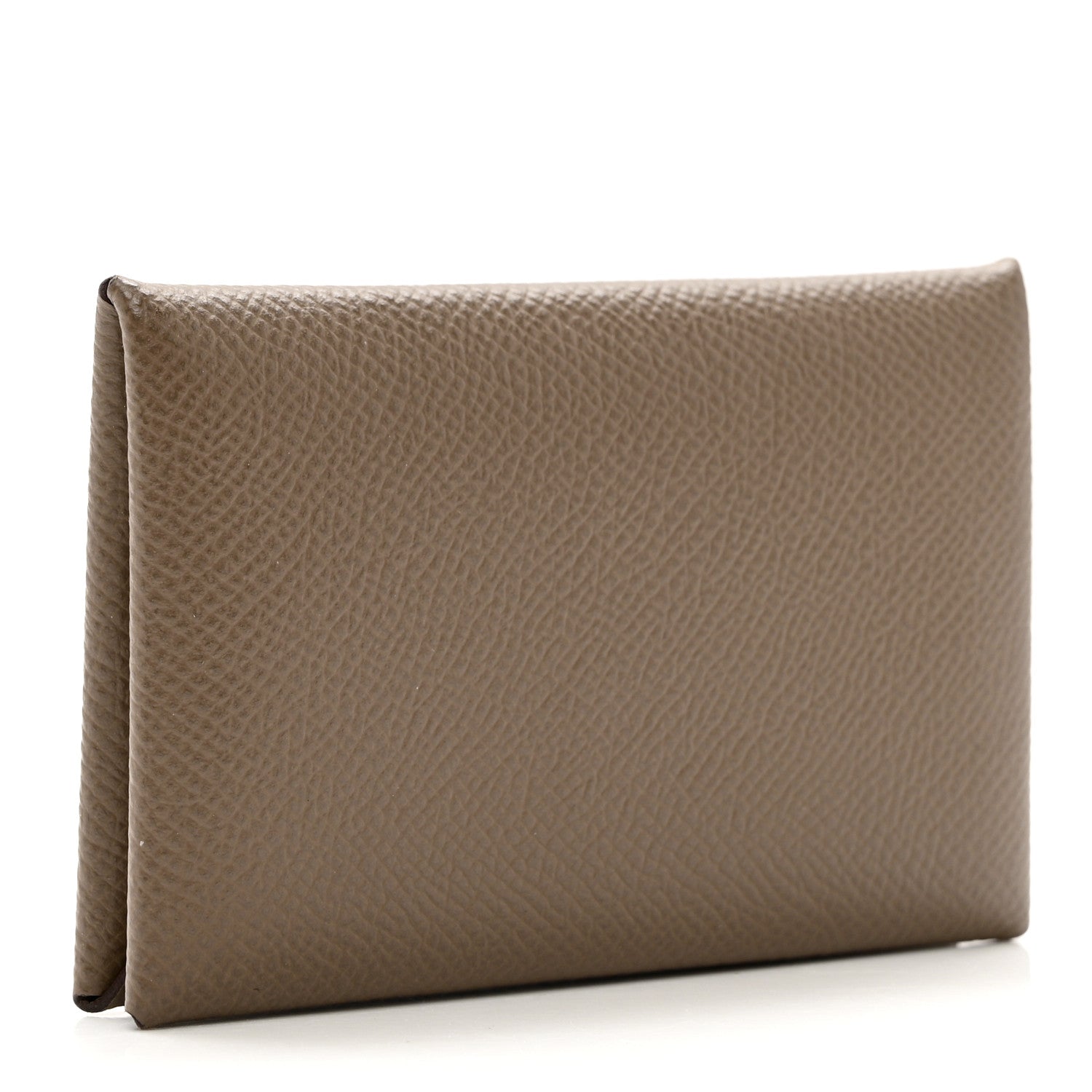 Hermes Epsom Calvi Card Case Etoupe 3 of 7
