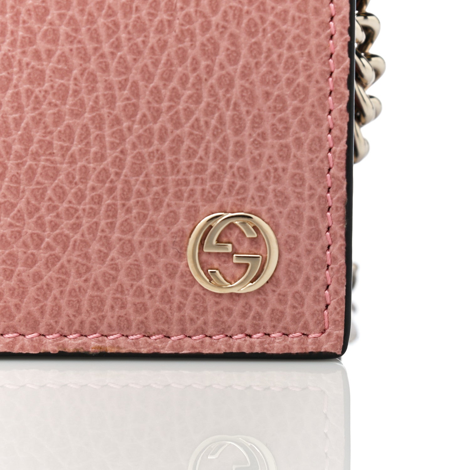 Gucci Dollar Calfskin Medium Betty Chain Wallet Soft Pink 6 of 9