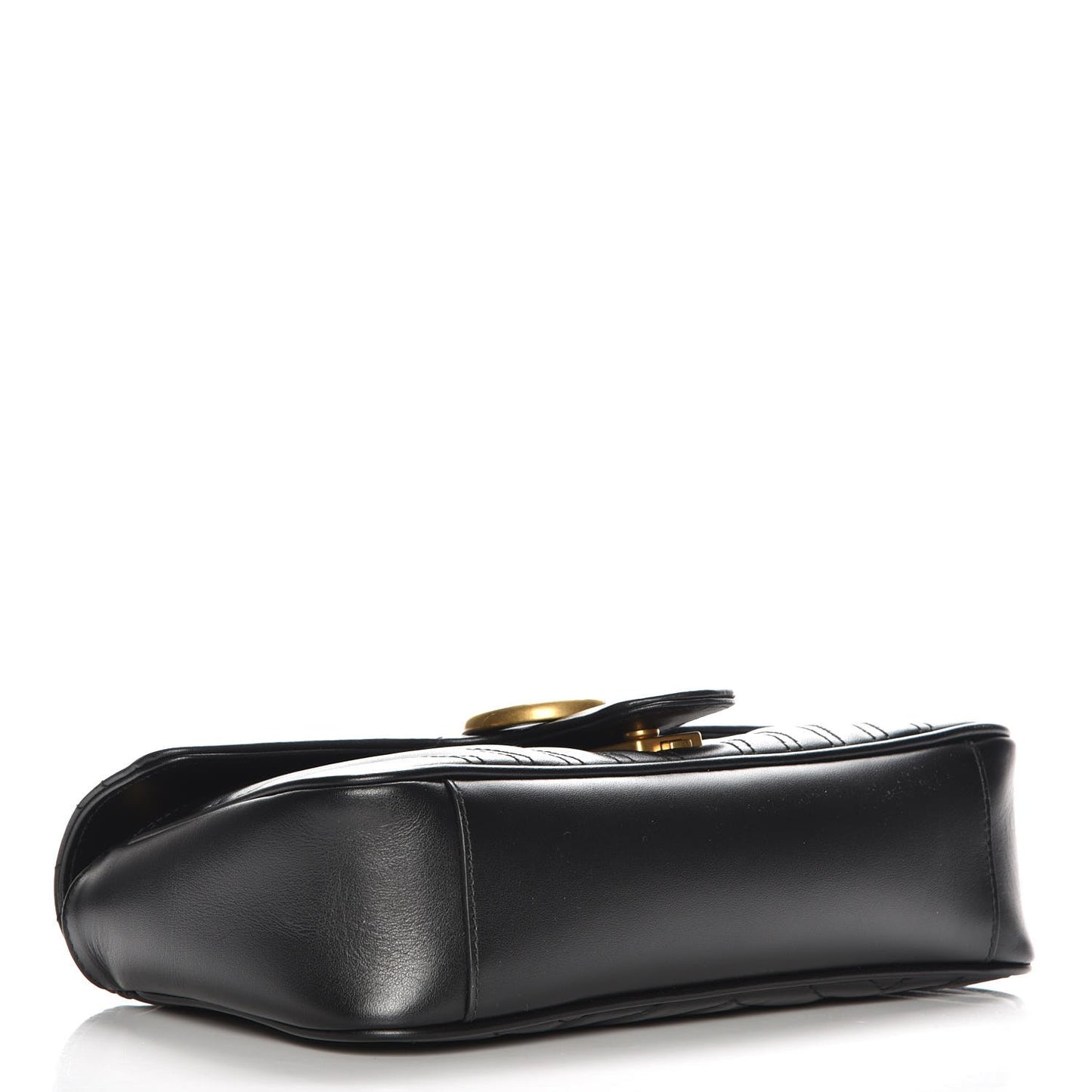 Calfskin Matelasse Small GG Marmont Shoulder Bag Black