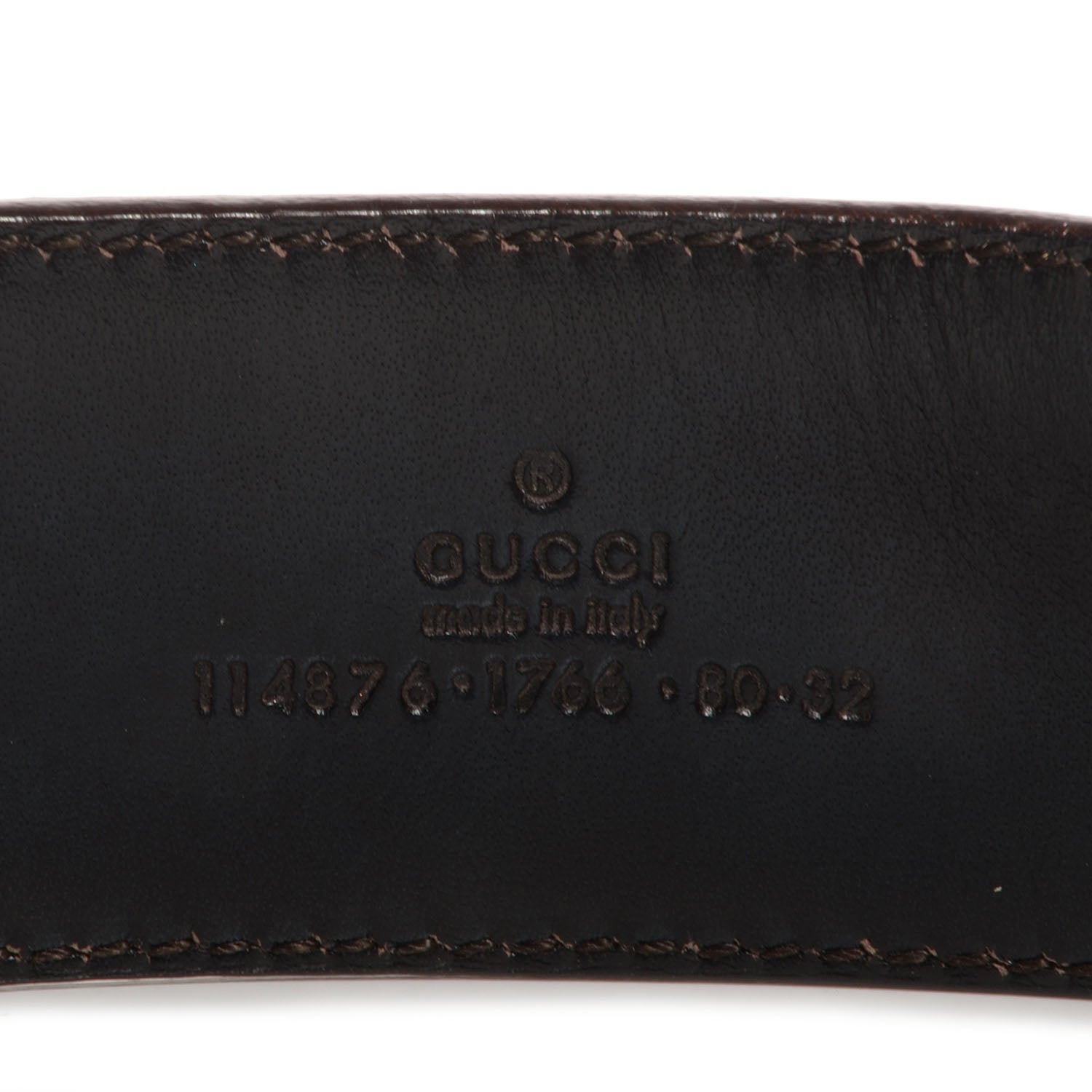 Gucci Monogram GG Belt 80 32 Brown 4 of 5