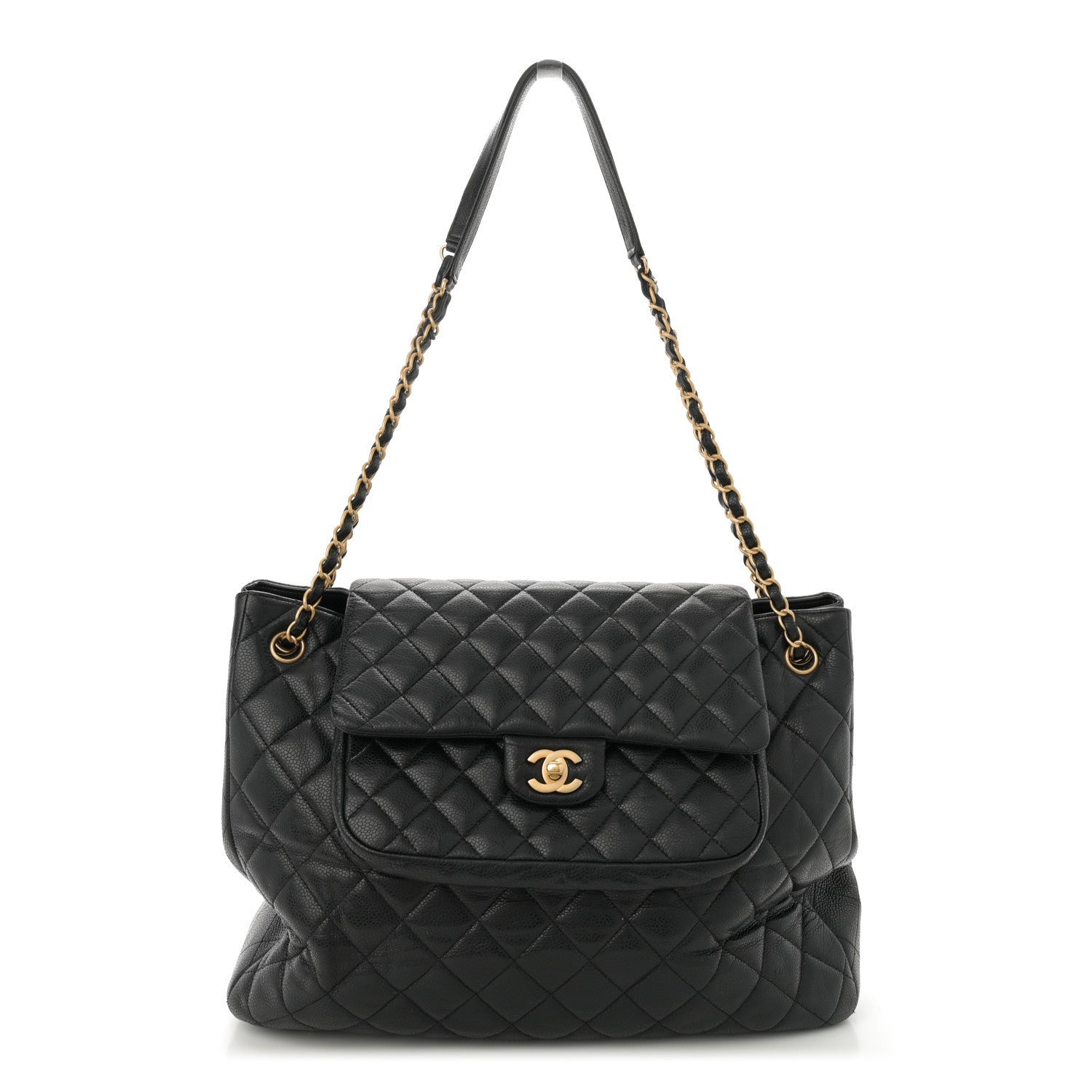 Chanel Caviar Quilted Flap Tote Black 1 of 13