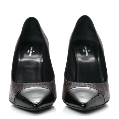 Louis Vuitton Monogram Cherie Pumps 37 Black 3 of 10