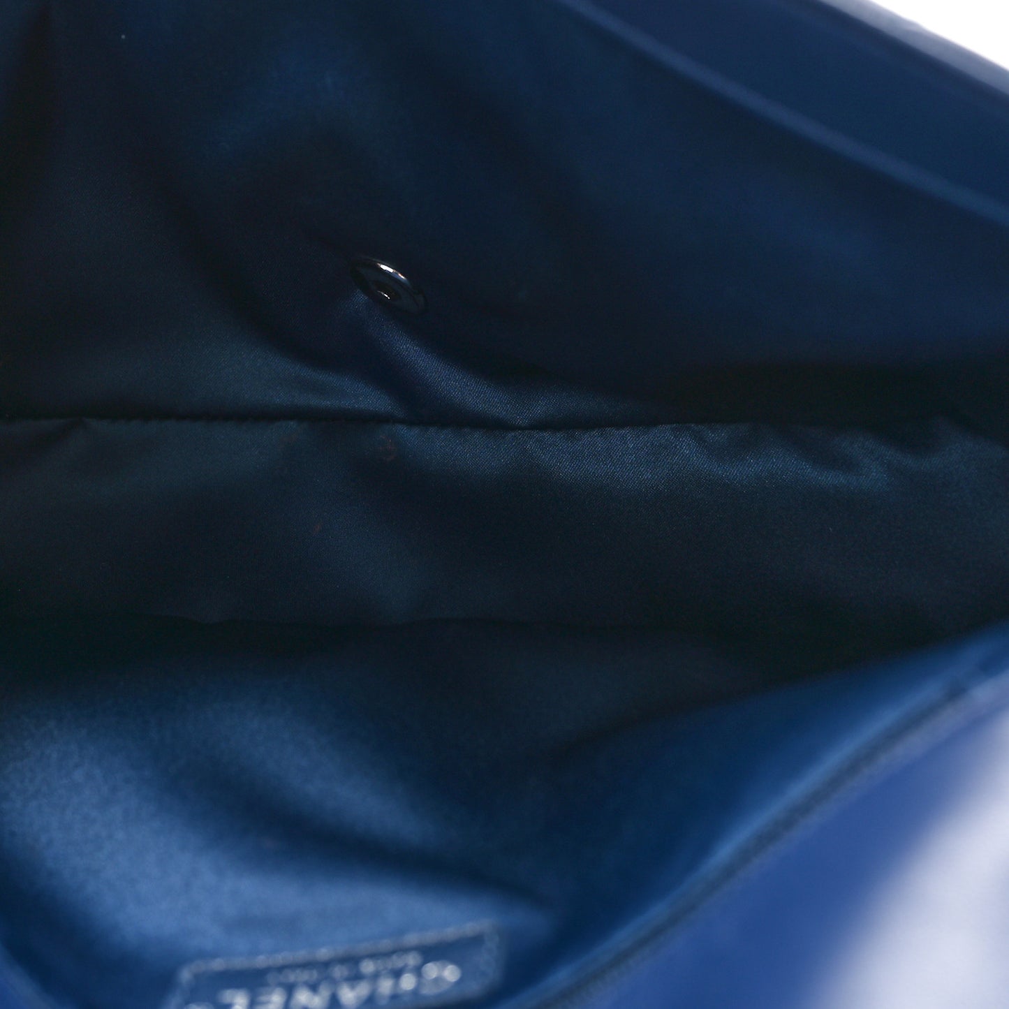Lambskin Quilted Large CC Crossing Flap Navy