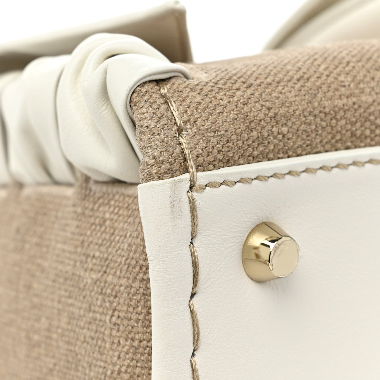 Chloe Calfskin Linen Medium Edith White 10 of 12
