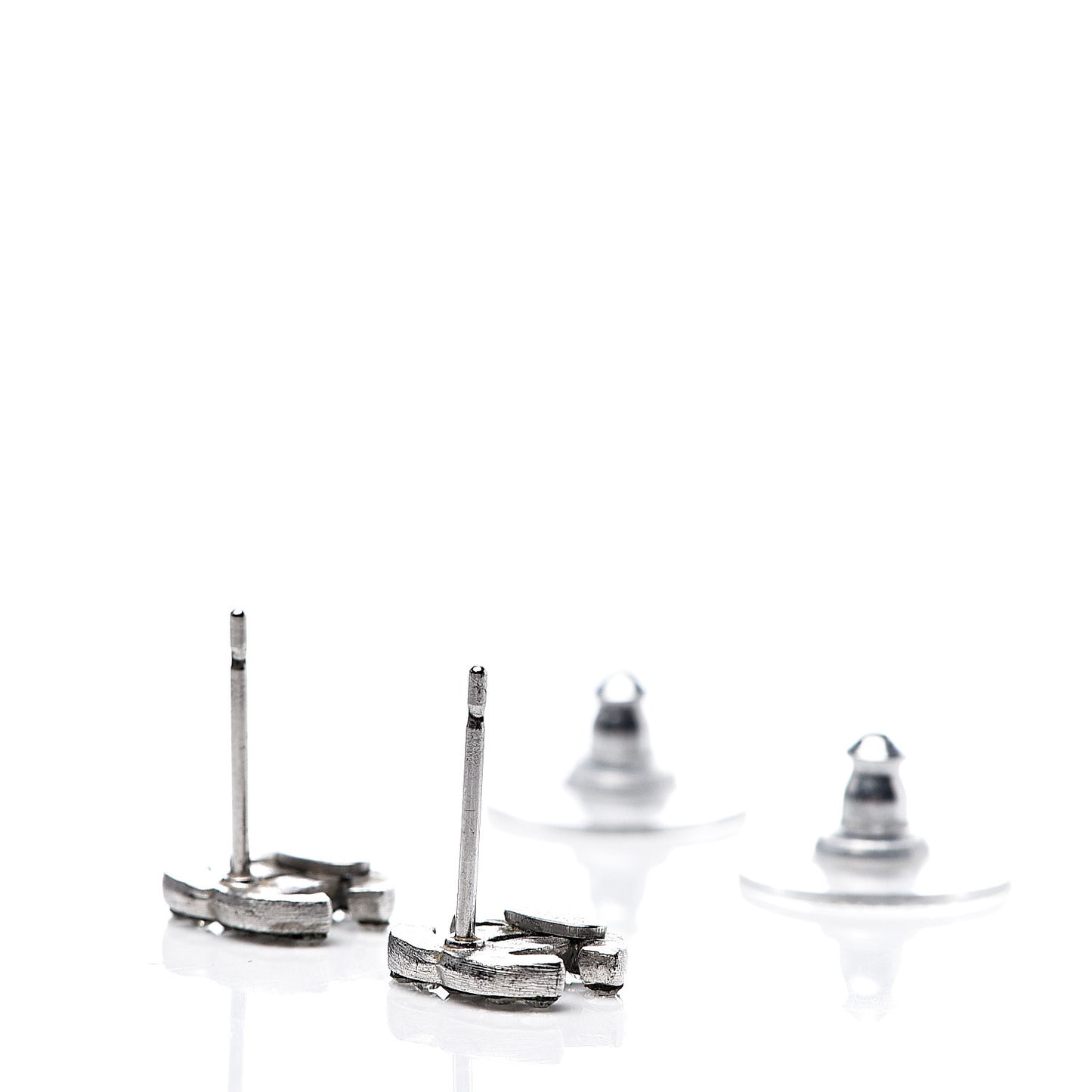 Crystal Mini Timeless CC Earrings Silver