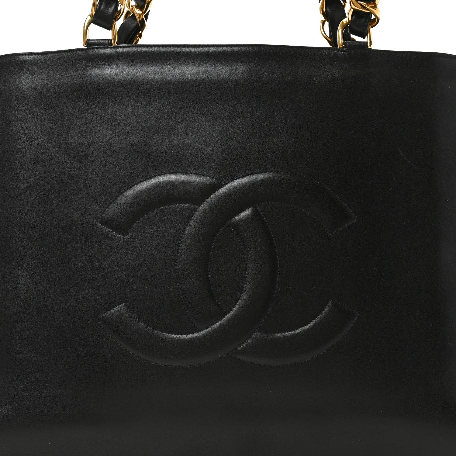 Chanel Lambskin CC Tote Black 8 of 10