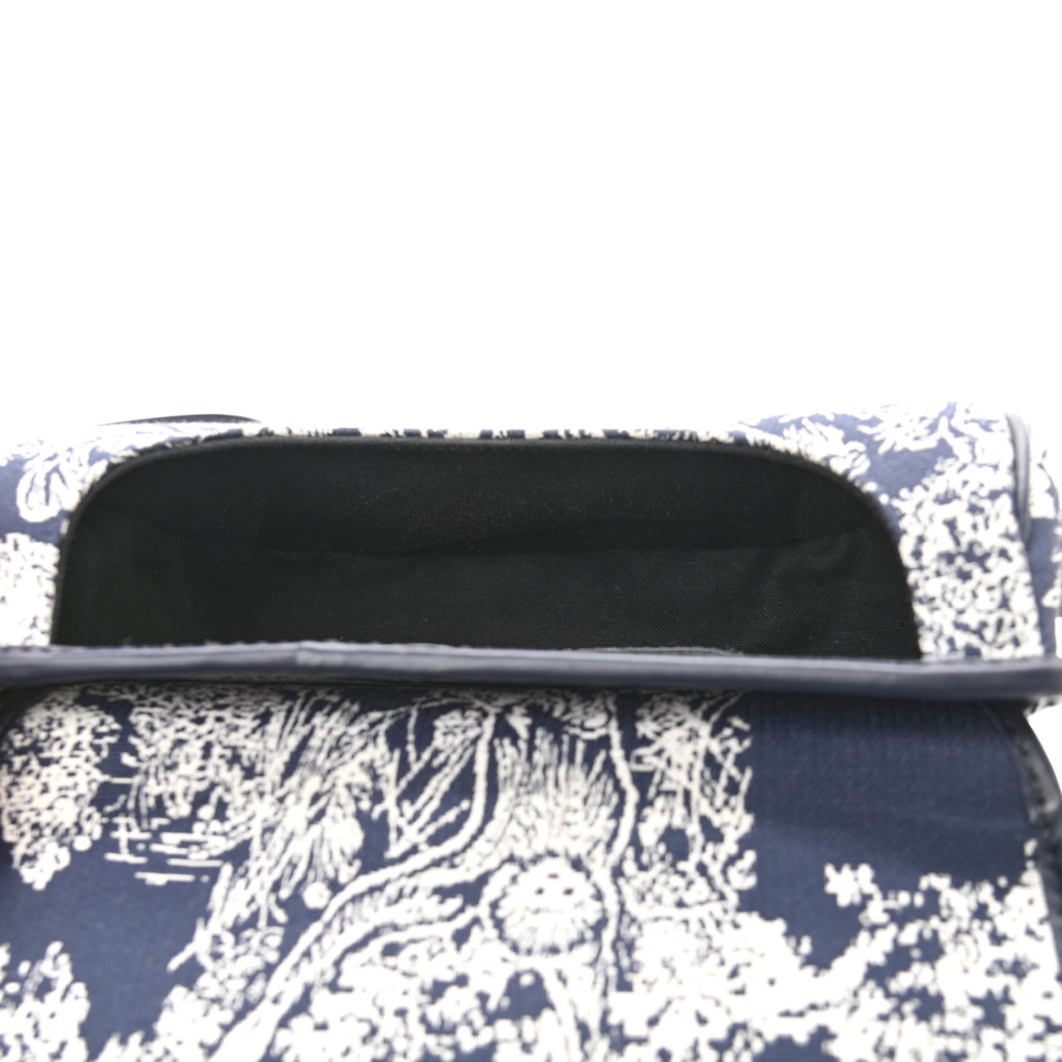 Christian Dior Canvas Toile de Jouy Reverse Embroidered Medium Bobby Flap Blue 5 of 9