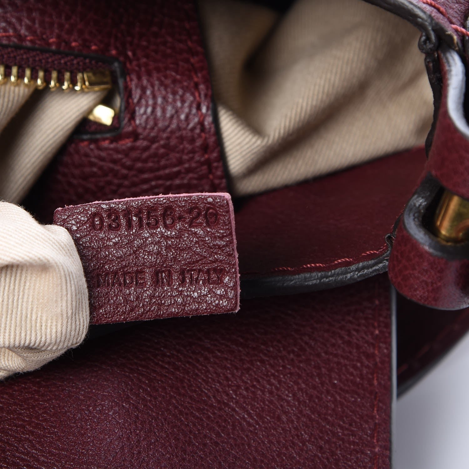 Chloe Calfskin Georgia Hobo Burgundy 7 of 8