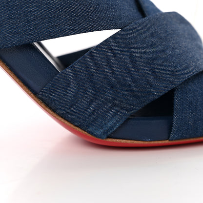 Christian Louboutin Denim Disco Club 85 Sandals 38.5 Blue 10 of 13