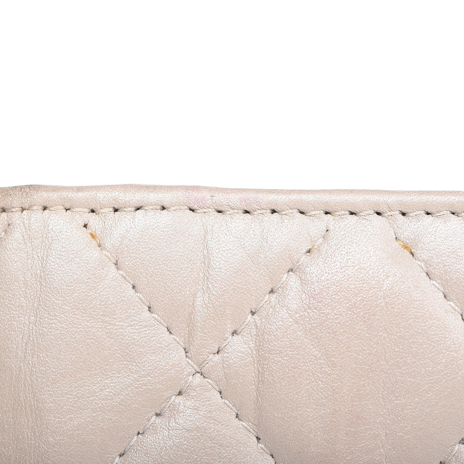 Chanel Aged Calfskin Quilted Cambon Quilted Yen Wallet Pearl 11 of 19