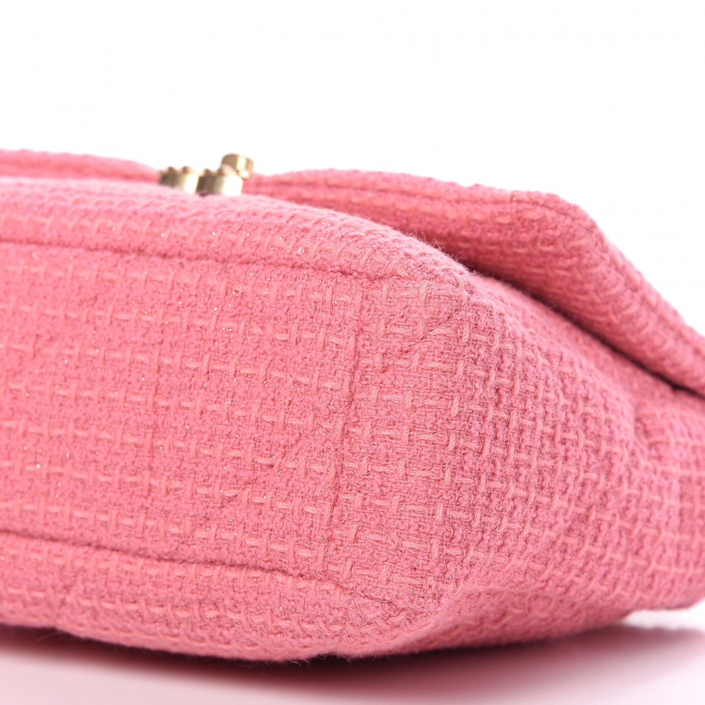 Metallic Tweed Quilted Large Chanel 19 Flap Pink