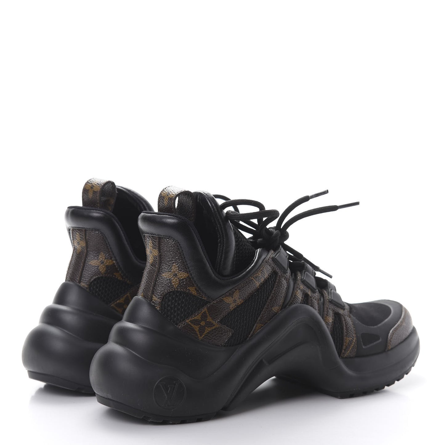 Calfskin Patent Monogram LV Archlight Sneakers 36.5 Black