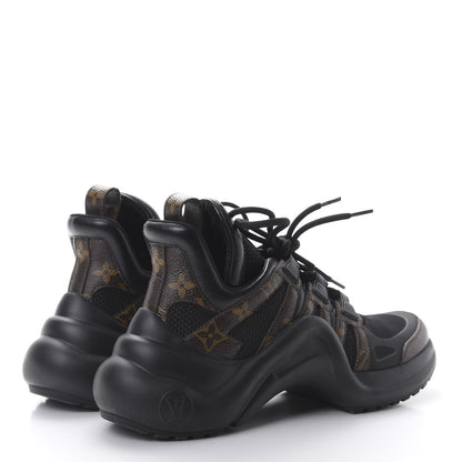 Louis Vuitton Calfskin Patent Monogram LV Archlight Sneakers 36.5 Black 4 of 8