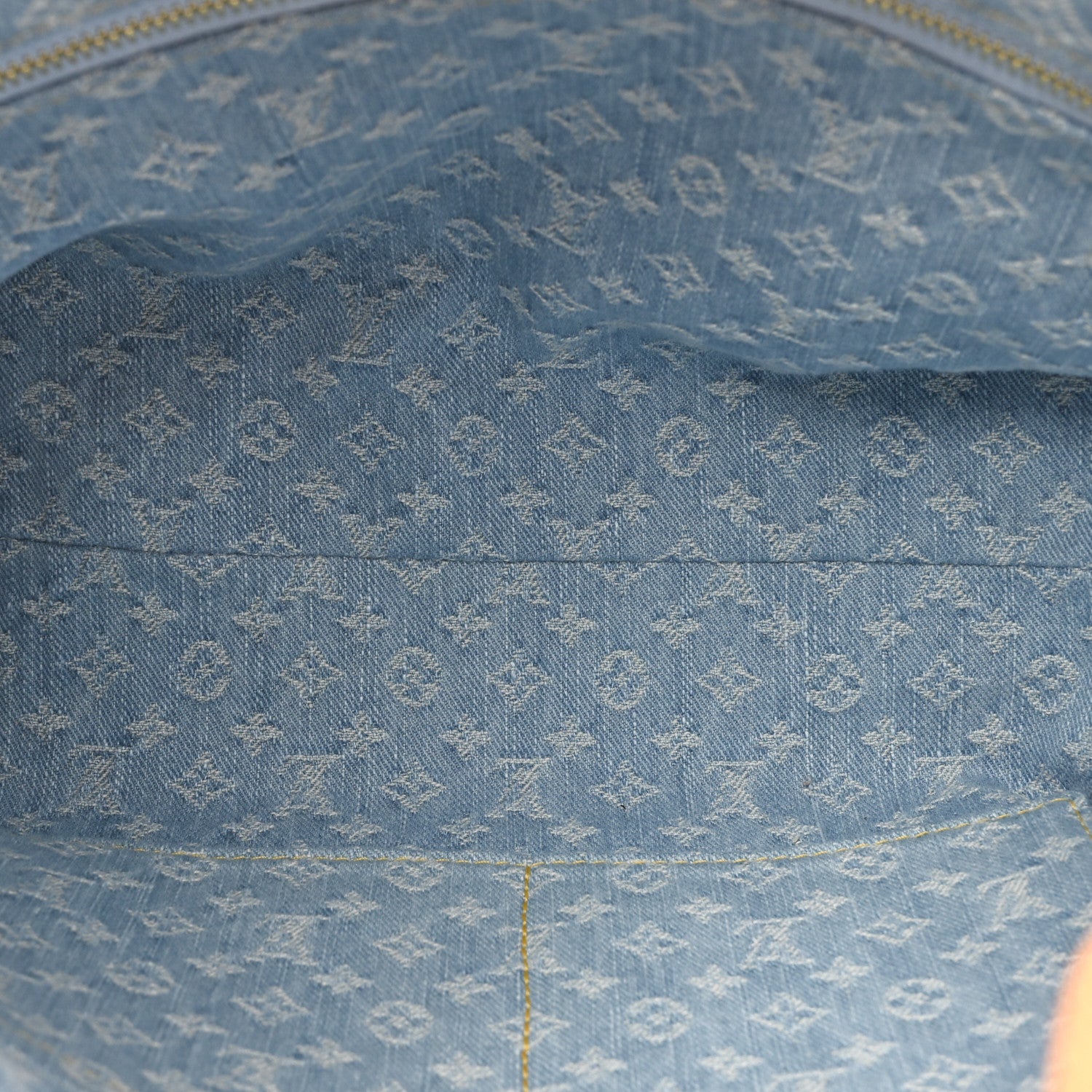 Louis Vuitton Monogram Denim CarryAll PM Sky Blue 5 of 10